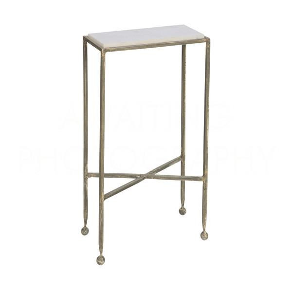 Chino Side Table With Marble Top (F215)