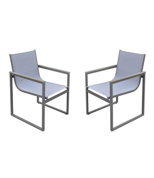 Bistro Outdoor Patio Dining Chair - Set Of 2 (LCBICHGR)