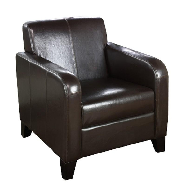 1400 Brown Leather Club Chair (LCMS0011DB)