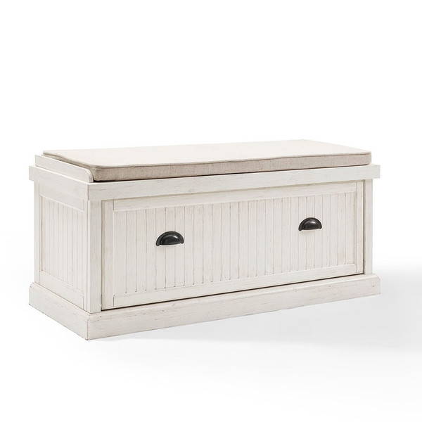 Seaside Entryway Bench - Distressed White (CF6011-WH)