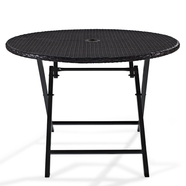 Palm Harbor Outdoor Wicker Folding Table (CO7205-BR)