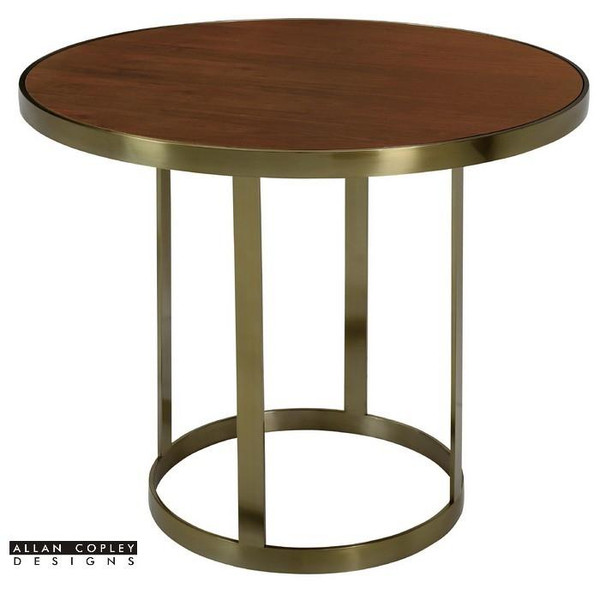 Caroline Champagne Dining Table With Walnut Top (23101-04-NW)