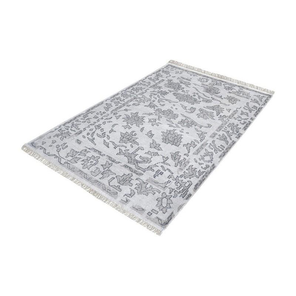 Harappa Handknotted Wool Rug In Grey - 5Ft X 8Ft (8905-271)