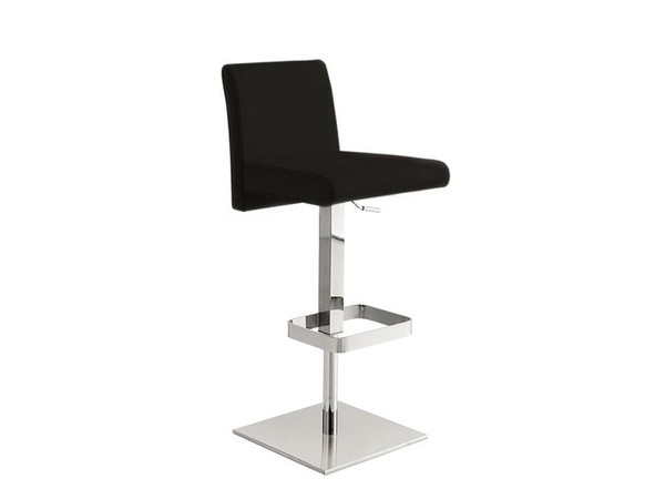 Vittoria Italian Black Leather Bar Stool (TC-2009-BL-BAR)