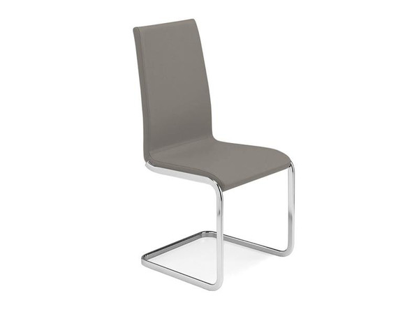 Aurora Italian Taupe Leather Dining Chair (TC-2020-T)