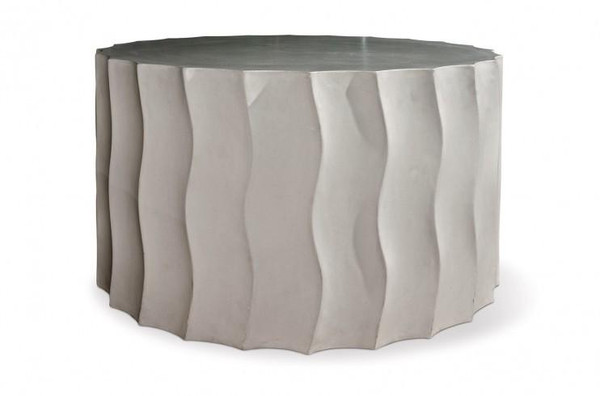 Perpetual Wave Wide Slate Gray Accent Table (501FT052P2GM)