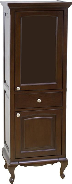 Juliet Rectangle Birch Wood-Veneer Linen Tower - Walnut (AI-57)