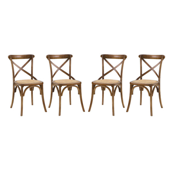 Gear Dining Side Chair Set Of 4 EEI-3482-WAL
