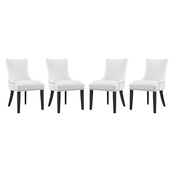 Marquis Dining Chair Faux Leather Set Of 4 EEI-3499-WHI