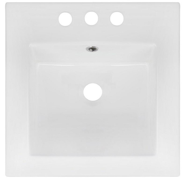 Square Ceramic Vanity Top - White (AI-1311)