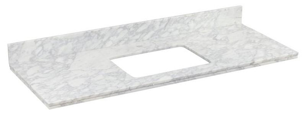 Shaker Rectangle Quartz Top - Bianco Carrara (AI-17451)