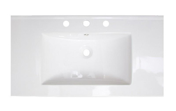 Flair Rectangle Ceramic Vanity Top - White (AI-1752)