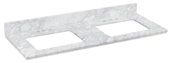 Shaker Rectangle Quartz Top - Bianco Carrara (AI-17750)