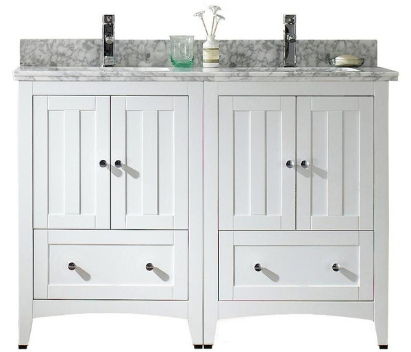 Shaker Rectangle Plywood-Veneer Vanity Set - White (AI-17793)