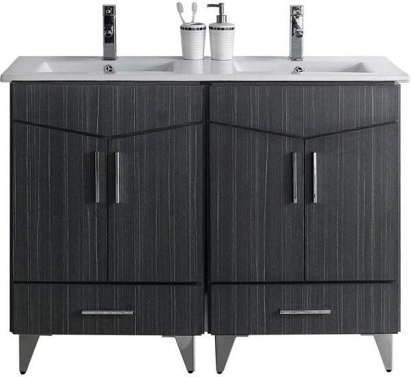 Zen Rectangle Plywood-Melamine Vanity Base Set - Dawn Grey (AI-18132)