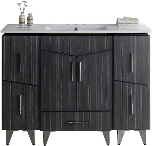 Zen Rectangle Plywood-Melamine Vanity Set - Dawn Grey (AI-18158)