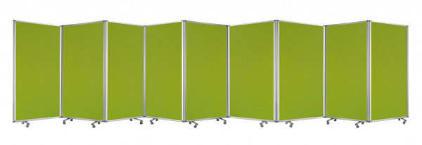 318" X 1" X 71" Green, Metal, 9 Panel, Screen (370383)