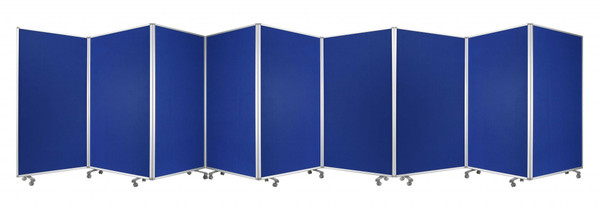 318" X 1" X 71" Blue, Metal, 9 Panel, Screen (370385)