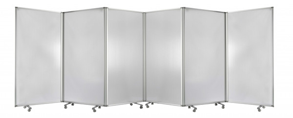 212" X 1" X 71" Clear, Metal, 6 Panel, Resilient Screen (370388)