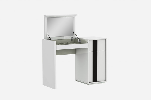 39" X 17" X 30" White Iron Vanity Dresser (370775)