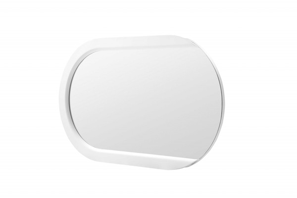 53" X 31" X 2" White Stainless Steel Mirror (372104)