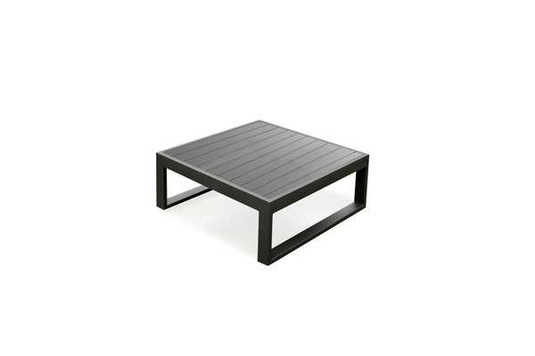 29.5" X 29.5" X 12" Gray Aluminum Coffee Table (372183)