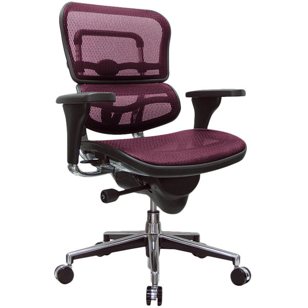 26.5" X 29" X 39.5" Plum Red Mesh Chair (372398)