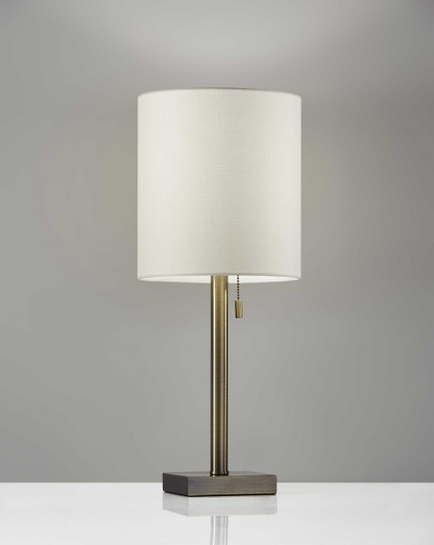 9" X 9" X 22" Brass Metal Table Lamp (372487)