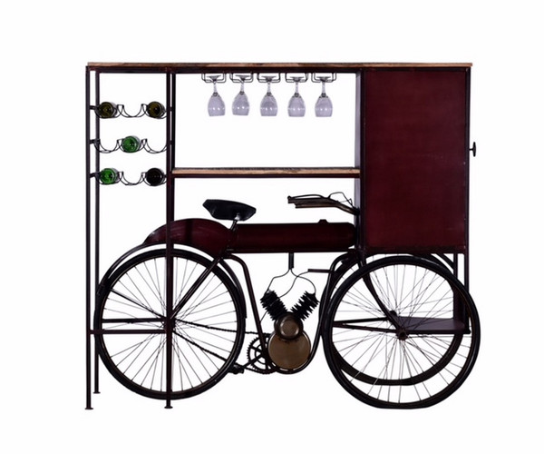 17" X 58.5" X 67.5" Maroon Tricycle Delivery Bar (374317)