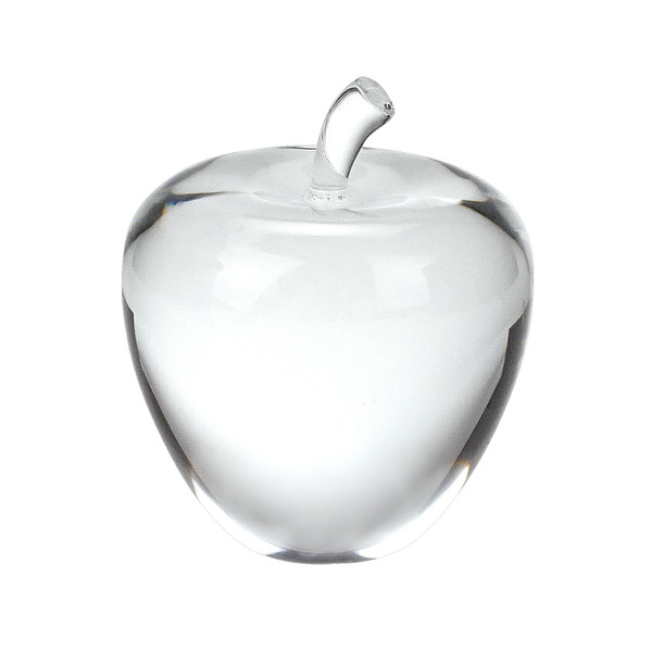 Solid Crystal Apple Paperweight (375906)