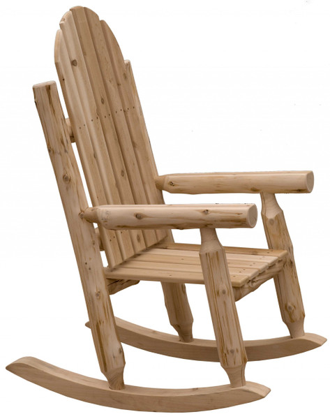 Rustic And Natural Cedar Adirondack Rocking Chair (376472)