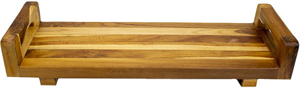 Rectangular Light Driftwood Finish Teak Bathtub Tray Or Seat (376659)