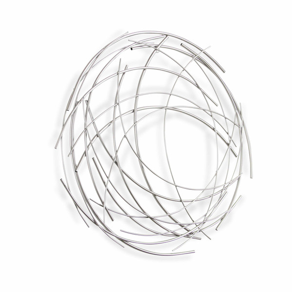 Silver Metal Abstract Round Hanging Wall Art Decor (379844)