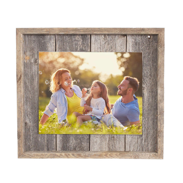 11"X14" Rustic Weathered Gray Picture Frame With Plexiglass Holder (380316)