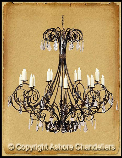 16 Light Mazier Chandelier In Metal Finish (CH-1032)