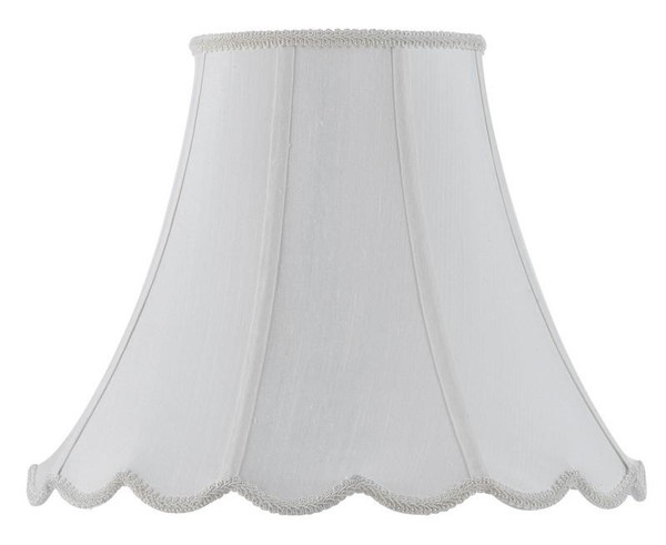 Vertical Piped Scallop Bell Shade (SH-8105/16-WH)