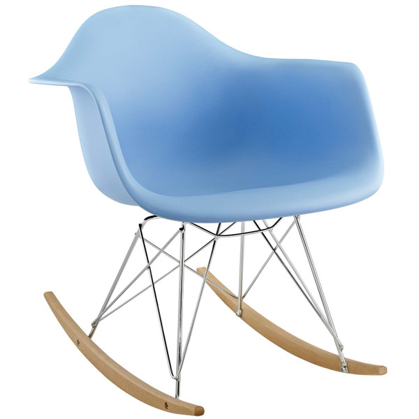 Rocker Plastic Lounge Chair EEI-147-BLU