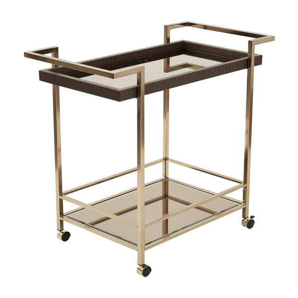 Osp Home Furnishings Isabella Wine Cart - Champagne (BEL37-CHG)