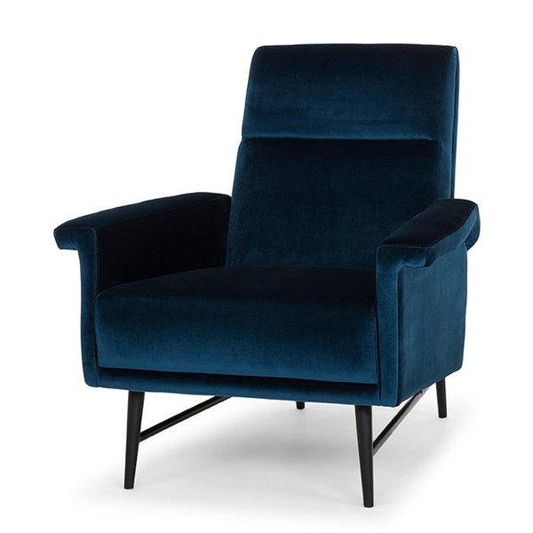 Mathise Occasional Chair - Midnight Blue/Black (HGSC345)