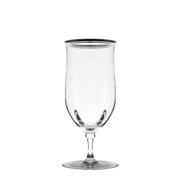 Windsor Water Goblet With Silver Band Glass, 16 Oz. (Pack Of 16) By (WINSR-GBLT-SLV)