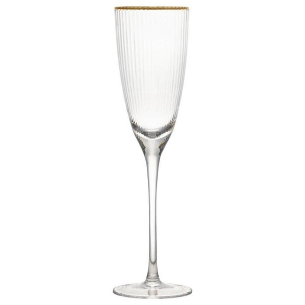 Markle 12 Oz. Gold Rim Champagne Flute Glass (Pack Of 24) By (MRKLG-CHMPN)