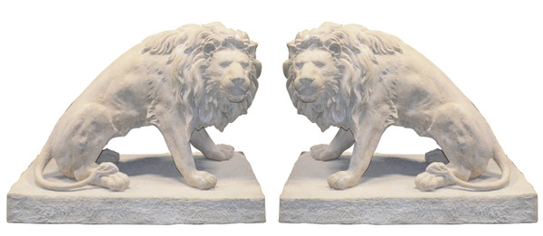 Decorative Lions Rs Sculpture Set Of 2 (11028279)