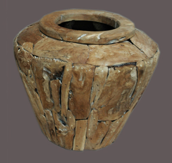 Coastal Wide Teak Vase (11240712)
