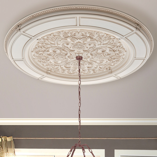 71" Dia Cream Carve Ceiling Fan Lighting Medallion Diy Decorative Lighting (12014622)