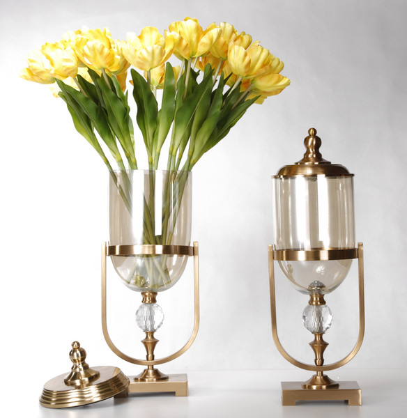 Gold Set Of Two Lidded Vases (12014750)