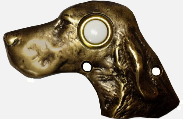 Dog Head Door Bell - Antique Brass (924-AB)