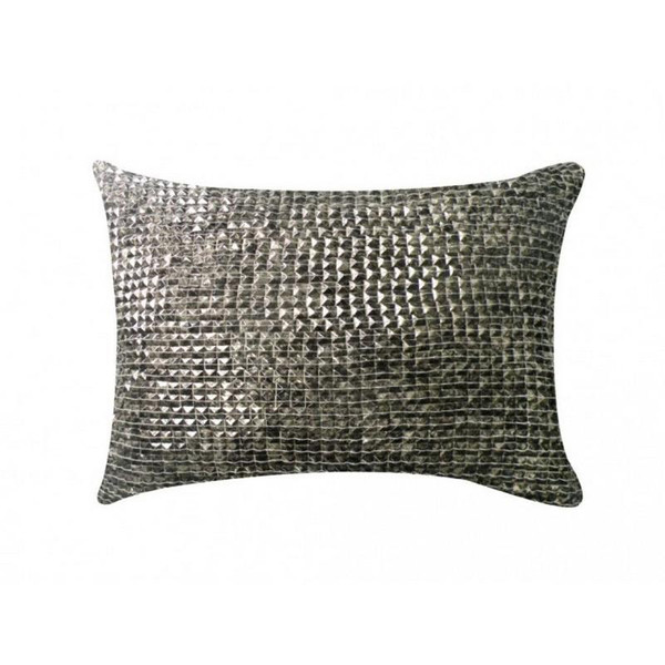 Avanti Stone Velvet Pillow W/ Smoky Square Sequins (AVANTI09C-BG)