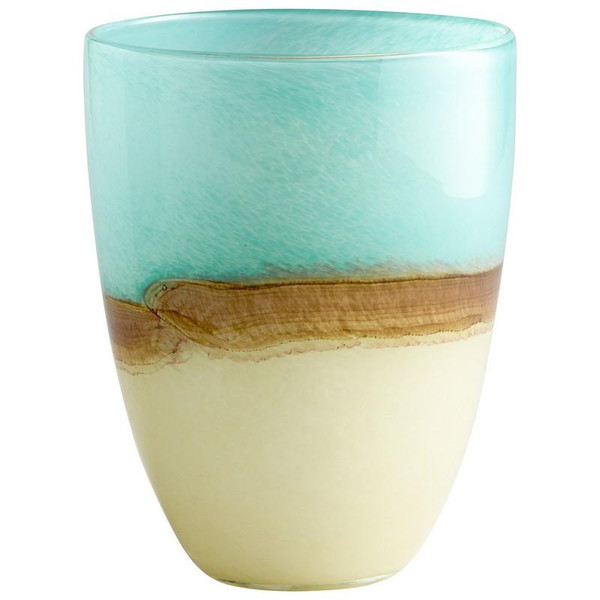 Medium Turquoise Earth Vase 0 (5873)