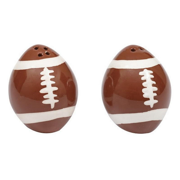 Football Ceramic Salt & Pepper Shaker Set Of 2 (Pack Of 20) (23615)