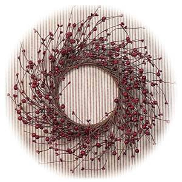 6" Inner Burgundy Mixed Berry Wreath (Pack Of 7) (49802)